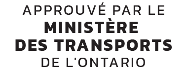 Reads "Approved by Ontario Ministry of Transportation"